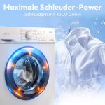 Bomann® Waschmaschine 6Kg | Max. 1000 U/Min. | 5 Jahre Motor-Garantie | Bürstenloser Dc-Motor: Effizient, Leise Und Langlebig | Temperatur Bis Zu 90°C | 16 Programme | Washing Machine | WA 7161