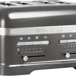 Kitchenaid Toaster Für 4 Scheiben Mit Sandwich-Zange - Artisan - Retro Toast Machine - Verschiedene Funktionen Und Bräunungsstufen - Medallion Silber