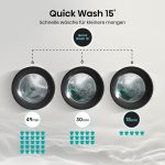 Hisense WF3S9043BW3 Waschmachine Mit Dampffunkunktion, 9 Kg, 1400 U,Min, Wifi, Connectlife, Power Jetwash, Anti-Allergie Programm, Aqua Stop, Auto Wash, Quick Wash, EEK A-30 Prozent