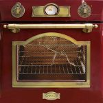 Kaiser Empire EH 6355 Rot Exklusiver Nostalgie Backofen 60 Cm Autark • Selbstreinigender Elektrobackofen 67L • Einbau-Backofen Mit Drehspieß, Heißluft, Grill • Retro Design Mit Modern Technologie