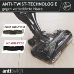Hoover HFX Akku Staubsauger Mit LED, Bis 60Min Saugen I Staubsauger Kabellos Mit Corner Genie™ Zum Reinigen Von Ecken & Kanten I Mit Anti-Twist Gegen Verheddern Eingesaugter Haare [HFX20H]