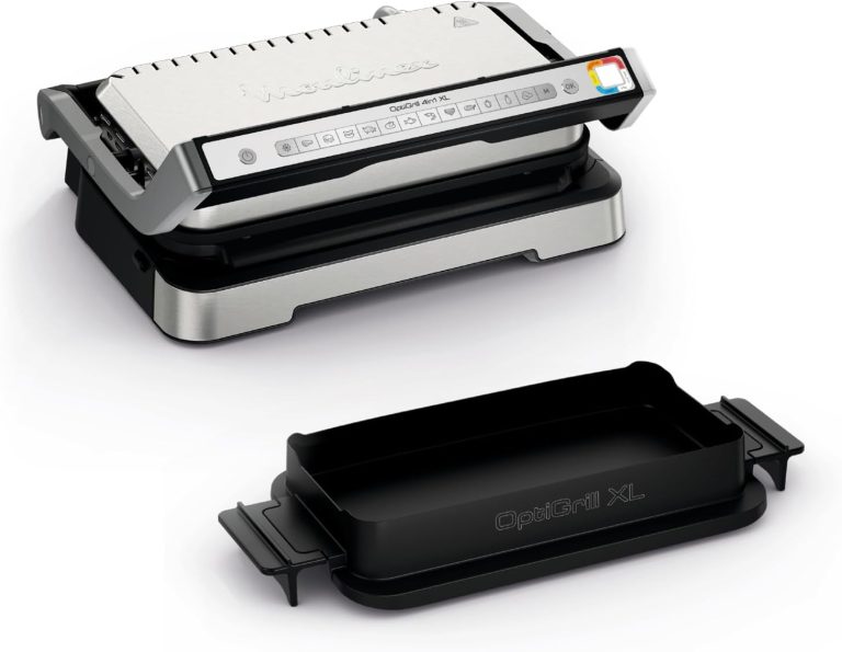 Moulinex Optigrill 4In1 XL, Elektrogrill, Grill Und Ofen in Einem Gerät, Volle Mahlzeit, Kapazität 6-8 Personen, Kochanzeige, 12 Automatische Programme, Antihaftplatten, GI784D