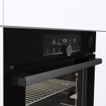 Gorenje Optibake Advanced BPSA 6747 A08BG Einbau-Backofen / 77L / Heißluft / Pyrolyse / Autobake / Touch Bedienung / Bratenthermometer / Gentleclose & Open / Steamassist / Pizzamode 300°C/ Schwarz
