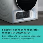 Siemens WR47B2C40 Iq700 Wärmepumpen-Trockner, 9 Kg, Selbstreinigender Kondensator, Autodry, Kurzprogramm 40', Nachlegefunktion, Reversierende Trommel, Halbe Beladung, Led-Display, Touch Control