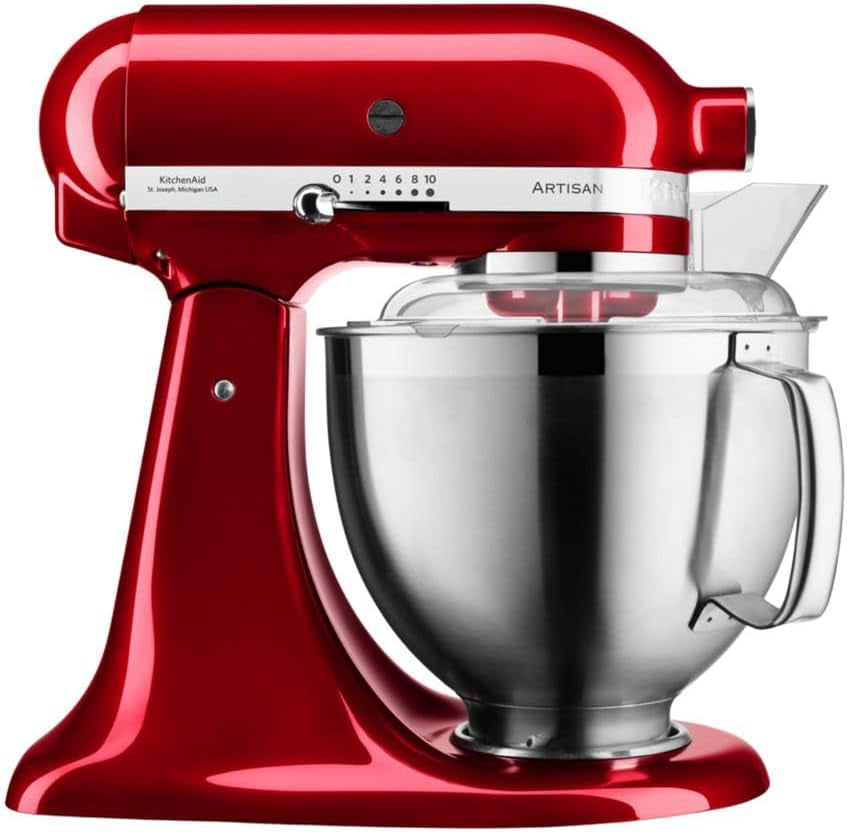 Kitchenaid Küchenmaschine - Artisan - Kippbarem Food Processor - Teigknetmaschine Mit 2 Schüsseln Und 3 Zubehör Aus Edelstahl - 4.8 L - Gusseisen Schwarz
