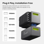 Fossibot FBP1200 Balkonkraftwerk Mit Speicher All-In-One, 1,98Kwh LFP Akku, MPPT 2000W Solareingang, 1200W AC, Mikroinverter, 6500 Ladezyklen, 125 Erweiterbarer Stromspeicher Powerstation, Plug&Play