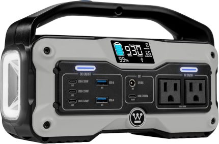 Westinghouse Igen400S Tragbarer Stromerzeuger Und Solargenerator Mit LED- Und Dc-Ausgang Für Camping, Zuhause, Reisen, Innen Und Außen (Solarpanel Nicht Enthalten)