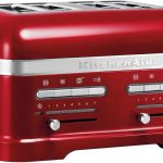 Kitchenaid Toaster Für 4 Scheiben Mit Sandwich-Zange - Artisan - Retro Toast Machine - Verschiedene Funktionen Und Bräunungsstufen - Medallion Silber