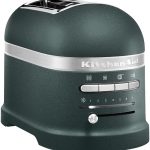 Kitchenaid Toaster Für 4 Scheiben Mit Sandwich-Zange - Artisan - Retro Toast Machine - Verschiedene Funktionen Und Bräunungsstufen - Medallion Silber