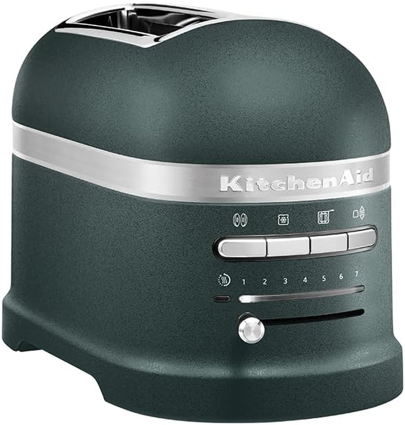 Kitchenaid Toaster Für 4 Scheiben Mit Sandwich-Zange - Artisan - Retro Toast Machine - Verschiedene Funktionen Und Bräunungsstufen - Medallion Silber