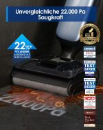 Tineco Floor One S9 Artist Stilvoller Nass Trockensauger, 22000Pa Nasssauger, 360° Smoothdrive, Anti-Tangle, 85°C Flashdry, 50Min Laufzeit, Beidseitige Reinigung, 180° Lay-Flat Staubsauger
