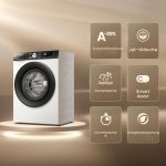 Hisense WF3S9043BW3 Waschmachine Mit Dampffunkunktion, 9 Kg, 1400 U,Min, Wifi, Connectlife, Power Jetwash, Anti-Allergie Programm, Aqua Stop, Auto Wash, Quick Wash, EEK A-30 Prozent
