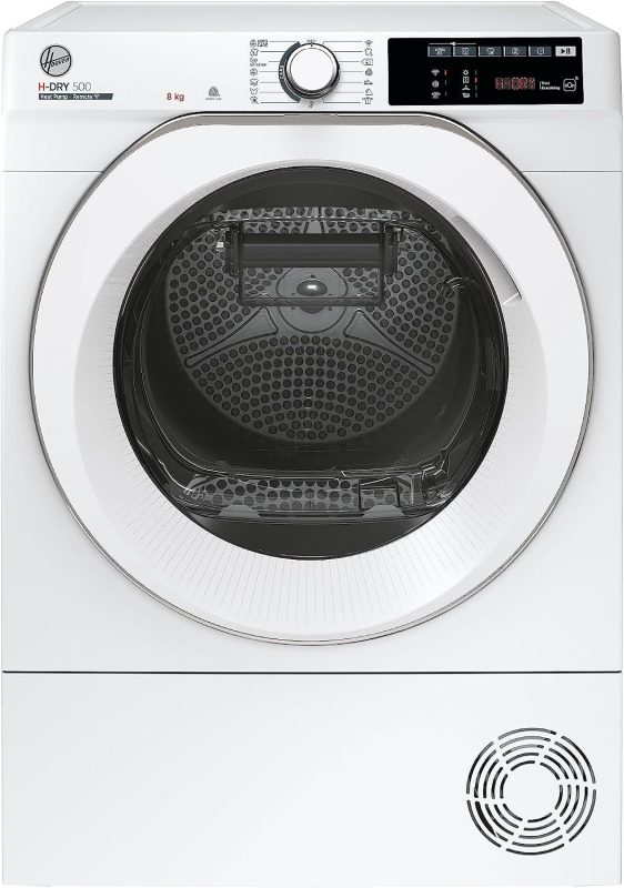 Hoover H-DRY 500 NDE H8A2TCEXS-S Wärmepumpentrockner I 8 Kg I Wifi + Bluetooth I Aquavision, Schuhgestell
