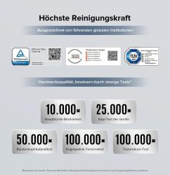 Roborock F25 BX Nass Trockensauger, 180° Flach Absenkbar, Kabelloser Staubsauger Und Mopp in Einem Mit 20.000 Pa, 90°C Heißluft-Schnelltrocknen & Hochtemperatur-Selbstreinigung, Kein Verheddern