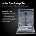 Haier Washlens plus Series 2 Einbau-Geschirrspüler 60 Cm I Vollintegrierte Spülmaschine I 14 Maßgedecke I 3. Korb Für Besteck I Autodoor I Aquastop I XI 4B2E1B-84