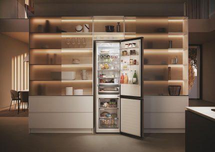 Haier Kühl Gefrierkombination 2D 60 SERIE 5 PRO HDPW5620ANPD I 2,05 M, No Frost I Energieeffizienzklasse a I Kühlschrank Mit Gefrierfach Freistehend, Fassungsvermögen 409L I Wi-Fi, Smarte Kühlfächer