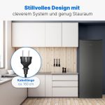 Bomann® Kühlschrank Ohne Gefrierfach | Energieklasse D | 143Cm | 5 Ablagen | 0°C ~ +8°C | Leise 39Db | Getränkekühlschrank | 242L Flaschenkühlschrank | Kühlschrank Groß | VS 7363 Schwarz-Inox