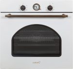 CATA MRA7108WH Einbaubackofen Elektro in Rustikalem Weiß Energieklasse a 7 Funktionen Und Mechanisches Garprogramm Umluftofen Mit 5 Höhenstufen Und 60 L Fassungsvermögen