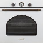 CATA MRA7108WH Einbaubackofen Elektro in Rustikalem Weiß Energieklasse a 7 Funktionen Und Mechanisches Garprogramm Umluftofen Mit 5 Höhenstufen Und 60 L Fassungsvermögen