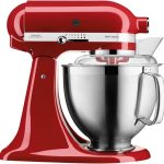 Kitchenaid Küchenmaschine - Artisan - Kippbarem Food Processor - Teigknetmaschine Mit 2 Schüsseln Und 3 Zubehör Aus Edelstahl - 4.8 L - Gusseisen Schwarz