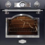 Kaiser Empire EH 6355 Rot Exklusiver Nostalgie Backofen 60 Cm Autark • Selbstreinigender Elektrobackofen 67L • Einbau-Backofen Mit Drehspieß, Heißluft, Grill • Retro Design Mit Modern Technologie