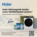 Haier Frontlader Waschmaschine 13Kg I G7 Serie I a -40%, Große Kapazität, Flüsterleiser Direktantrieb, Automatik- Und Expressprogramm, Vollwasserschutz, Hygiene-Technologien, Wi-Fi I HW130-B14667U1