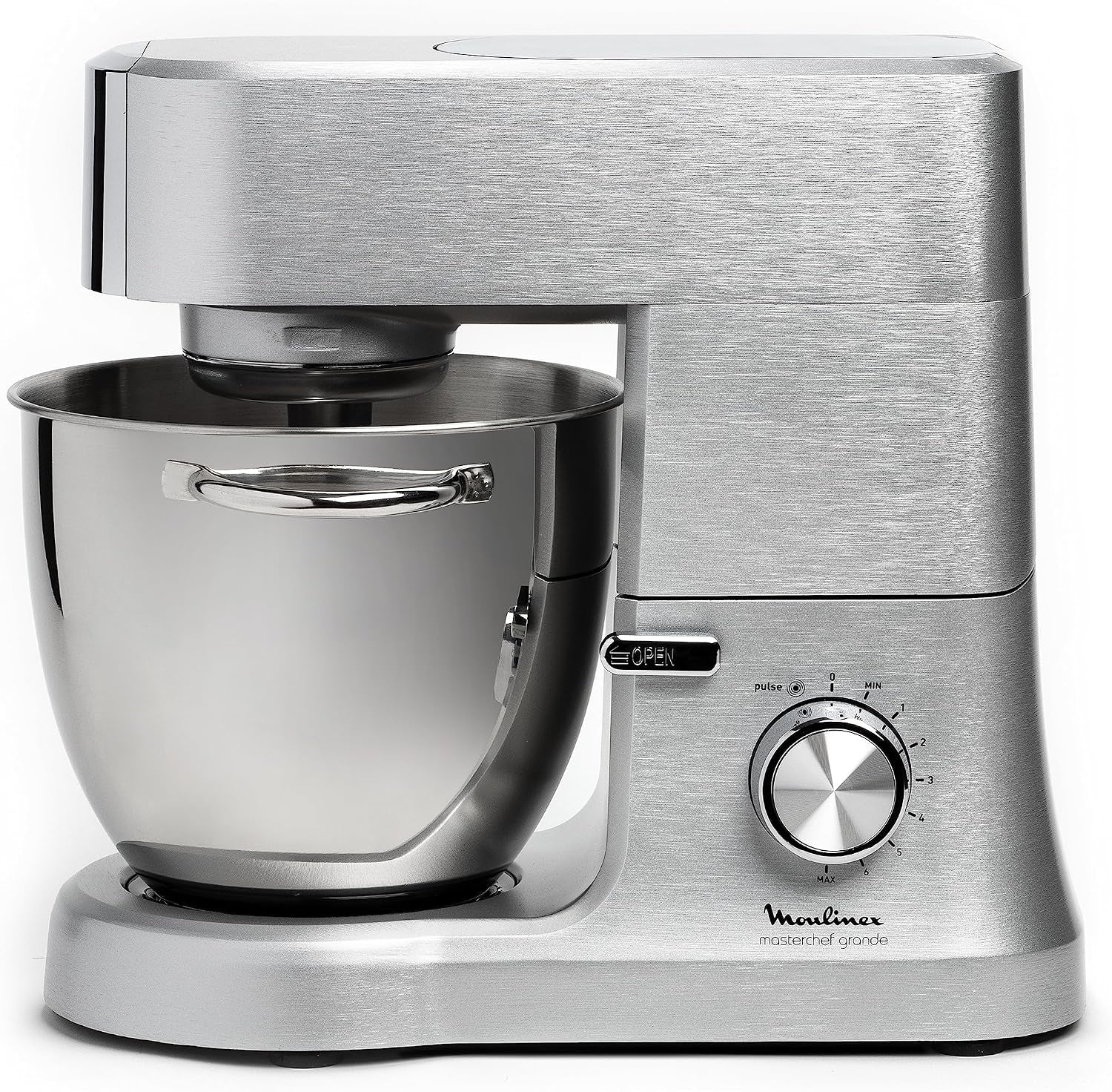 Moulinex Masterchef QA810D Planetary Knetmaschine, 6,7 Liter, Küchenmaschine Mit Schneebesen, Schneebesen, Knethaken, 1500 W, 8 Geschwindigkeitsstufen
