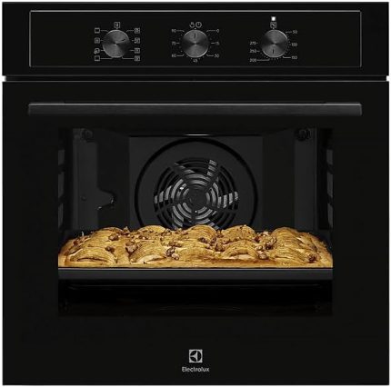 Electrolux EOH2H044K Einbaubackofen | Heißluft, AquaClean, Pizzafunktion, 68L, Schwarz