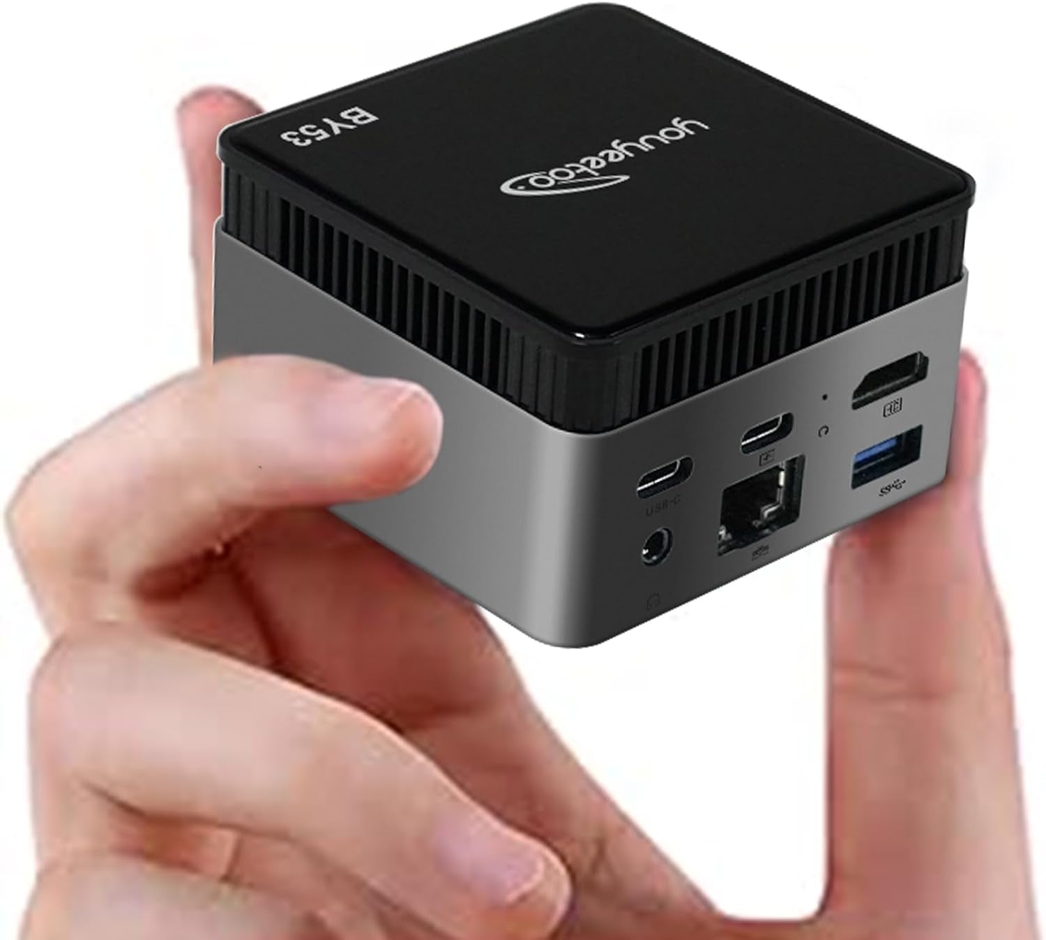 Waypondev BY53 Intel Alder Lake N150 Mini Computer, Windows 11 Pro Mini PC, LPDDR5 RAM, Supports Dual 4K Display, Wifi5/Bt5 Gbe for Office Home Theater Gaming (12GB RAM + 256G SSD)