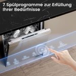 Midea SV 5.14K14C Geschirrspüler Vollintegriert 60Cm, 14 Maßgedecke, Spülmaschine Unterbaufähig Mit WIFI, 8 Programme, 44 Db, Automatische Türöffnung, 0-24H Startverzögerung, Silber