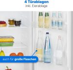 Bomann® Kühlschrank Ohne Gefrierfach | Energieklasse D | 143Cm | 5 Ablagen | 0°C ~ +8°C | Leise 39Db | Getränkekühlschrank | 242L Flaschenkühlschrank | Kühlschrank Groß | VS 7363 Schwarz-Inox