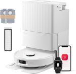 Roborock QV 35S Saug- und Wischroboter mit All-in-One-Dock, 10.000 Pa HyperForce-Saugkraft und intelligenter Hinderniserkennung