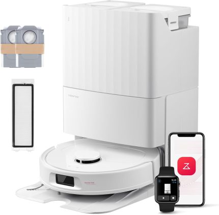 Roborock QV 35S Saug- und Wischroboter mit All-in-One-Dock, 10.000 Pa HyperForce-Saugkraft und intelligenter Hinderniserkennung