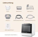 HAVA Mini-Geschirrspüler | Tischgeschirrspüler mit 5L Wassertank & 8 Programmen (TDQR07) – Bild 9