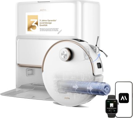 MOVA Z60 Ultra & Z70 Ultra Saug- und Wischroboter-Serie mit HydroForce-Reinigung, AutoShield-Teppichschutz und MaxiReach-Kantenreinigung