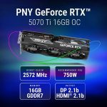 PNY GeForce RTX 5070 Ti 16GB Serie | OC, Standard & ARGB OC | GDDR7 | PCIe 5.0 | Triple Fan – Bild 2