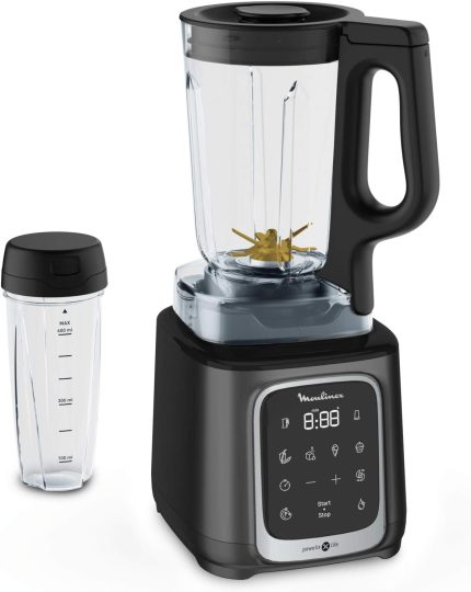 Moulinex InfinyMix+ LM91HD Standmixer | 1600W | 1,75L Tritan-Krug + 600ml Flasche | 5 Programme