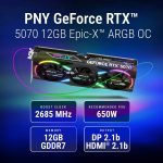 PNY GeForce RTX 5070 ARGB OC 12GB GDDR7 | VCG507012TFXXPB1-O | Triple-Fan | Blackwell | PCIe 5.0 – Bild 2
