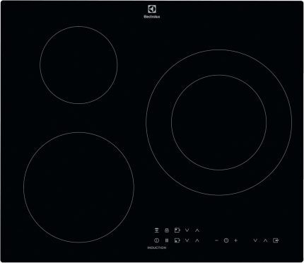 Electrolux LIT60336 Induktionskochfeld autark | 60cm, 3 Zonen, Bridge-Funktion, Hob2Hood, Schwarz