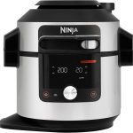 Ninja Foodi MAX 14-in-1 SmartLid Multikocher (OL750EU) – 7,5L Fassungsvermögen, Schnellkochtopf & Heißluftfritteuse mit digitalem Thermometer und Smart Cook System