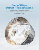 Midea Waschmaschine V3 Series, 10 Kg | Energieeffizienzklasse A-10% | 1400 U/Min| Dampffunktion | Tierhaare| 15-Min Schnellwäsche | Woolmark-Zertifiziert MFV3EW100BA10 | Weiß