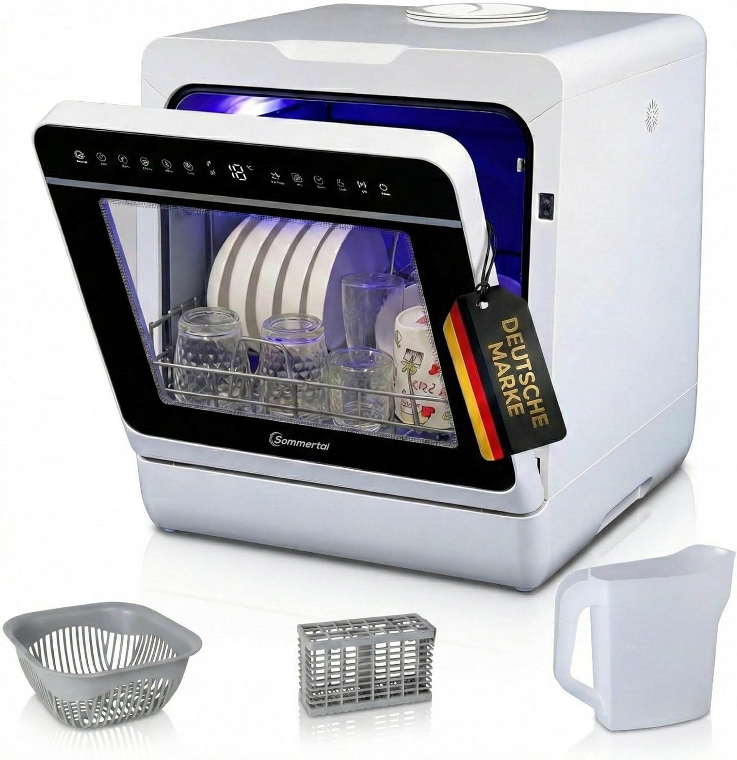 71+4qNQHmOL._AC_SL1500_ Sommertal Mini-Geschirrspüler | Tischgeschirrspüler mit 5L Wassertank & Freshflow (SP9 / SP5) – Bild 1