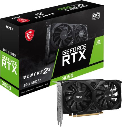 MSI GeForce RTX 3050 VENTUS 2X XS 8G OC | V809-4266R | 8GB GDDR6 | Ampere | 1080p Gaming
