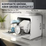 Hermitlux Mini-Geschirrspüler | Tischgeschirrspüler mit 5L Wassertank & 360° Reinigung (HDW5 / HMX Serie) – Bild 2