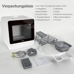 Hermitlux Mini-Geschirrspüler | Tischgeschirrspüler mit 5L Wassertank & 360° Reinigung (HDW5 / HMX Serie) – Bild 9