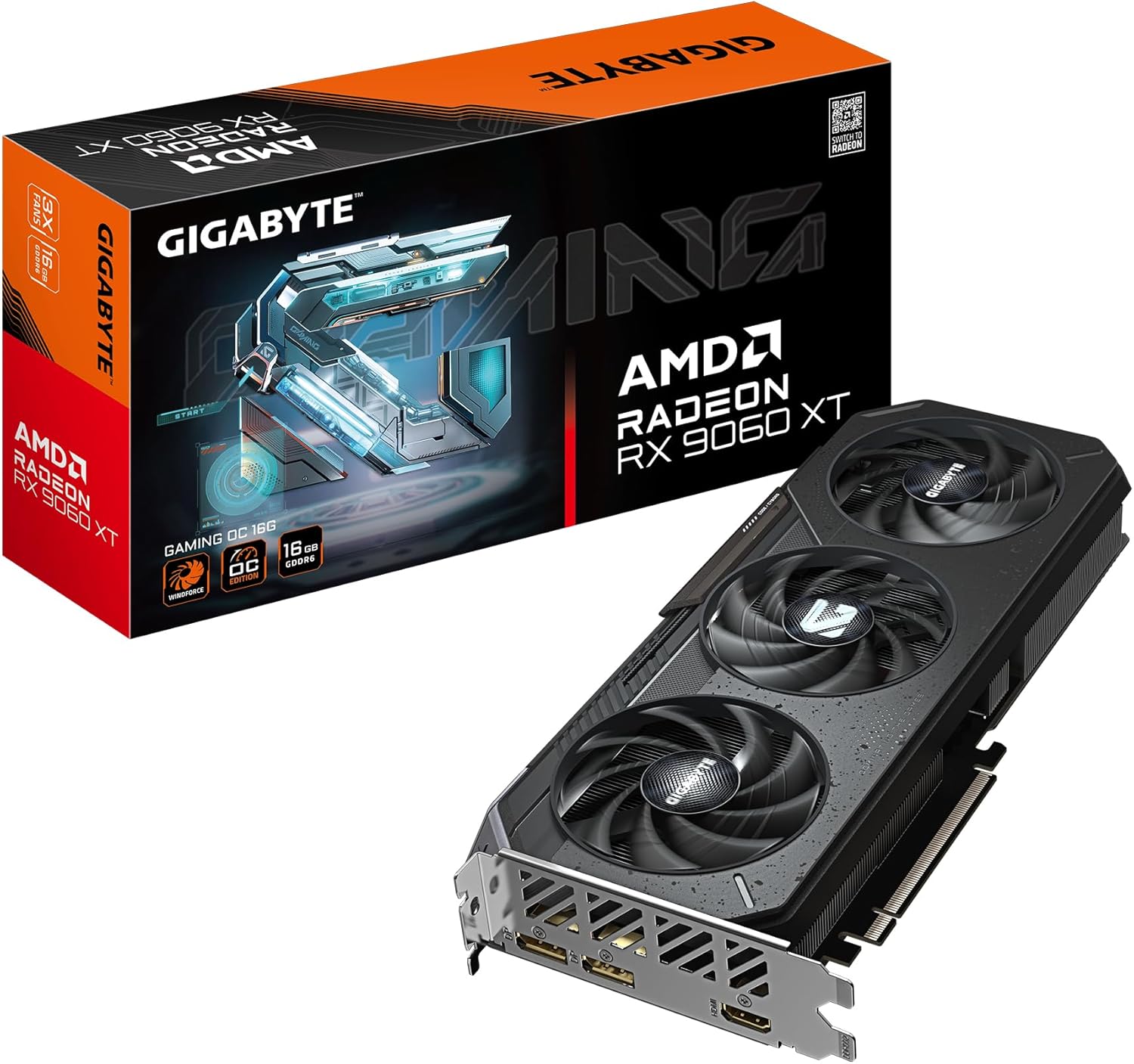 71DKs53RKNL._AC_SL1500 Gigabyte Radeon RX 9060 XT Gaming OC 16G | GV-R9060XTGAMING OC-16GD | 16GB GDDR6 | PCIe 5.0 | WINDFORCE 3X – Bild 1