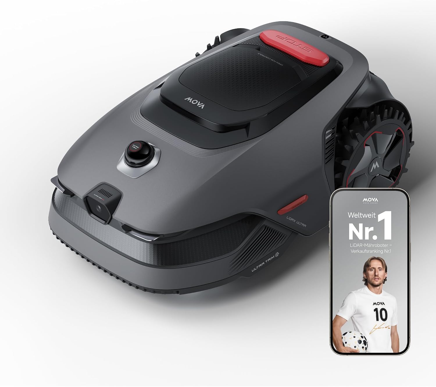 71MRfsJtlHL._AC_SL1500_ MOVA LiDAX Ultra Mähroboter mit 3D-LiDAR & KI-Vision, kabelloser Kartierung und Kantenmähfunktion für komplexe Gärten – Bild 1