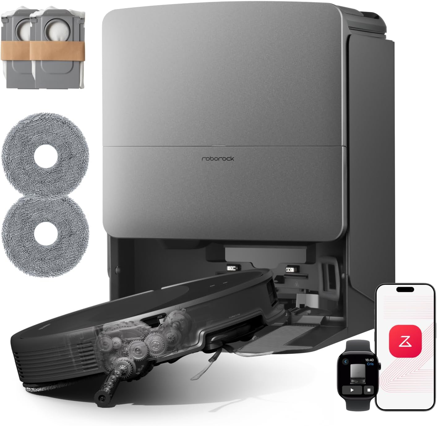 71NmaA7u5_L._AC_SL1500 Roborock Saros Serie Saug- und Wischroboter mit dToF/LiDAR-Navigation, HyperForce Saugkraft und intelligenter RockDock-Reinigungsstation – Bild 1