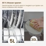 HAVA Mini-Geschirrspüler | Tischgeschirrspüler mit 5L Wassertank & 8 Programmen (TDQR07) – Bild 7