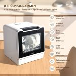 HAVA Mini-Geschirrspüler | Tischgeschirrspüler mit 5L Wassertank & 8 Programmen (TDQR07) – Bild 2
